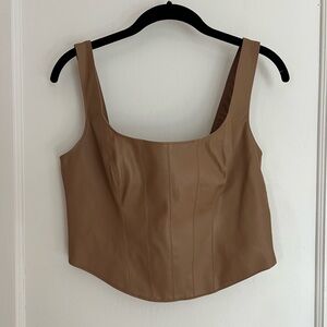 Abercrombie & Fitch Faux Leather Corset top | size M
